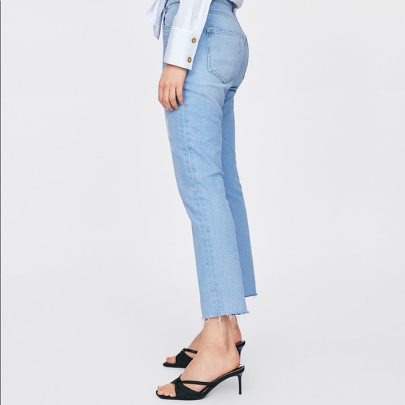 NWT’S Zara Slim Fit High Waisted White washed Jeans Size 36 4 - Picture 4 of 12